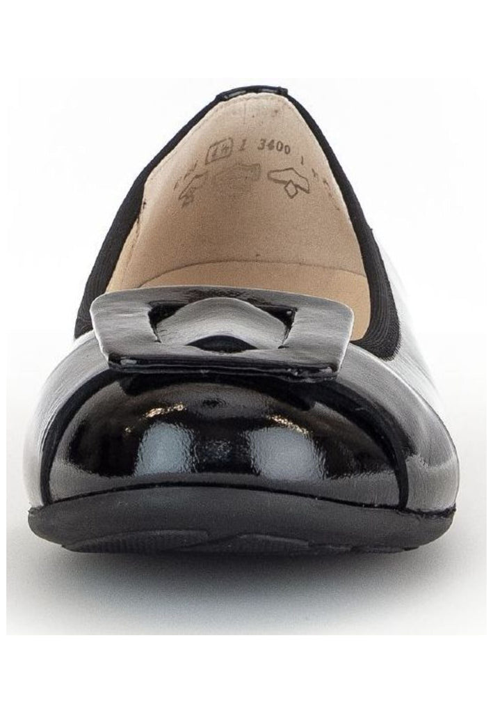 Gabor Comfort Ballerinas Leder Schwarz Lack