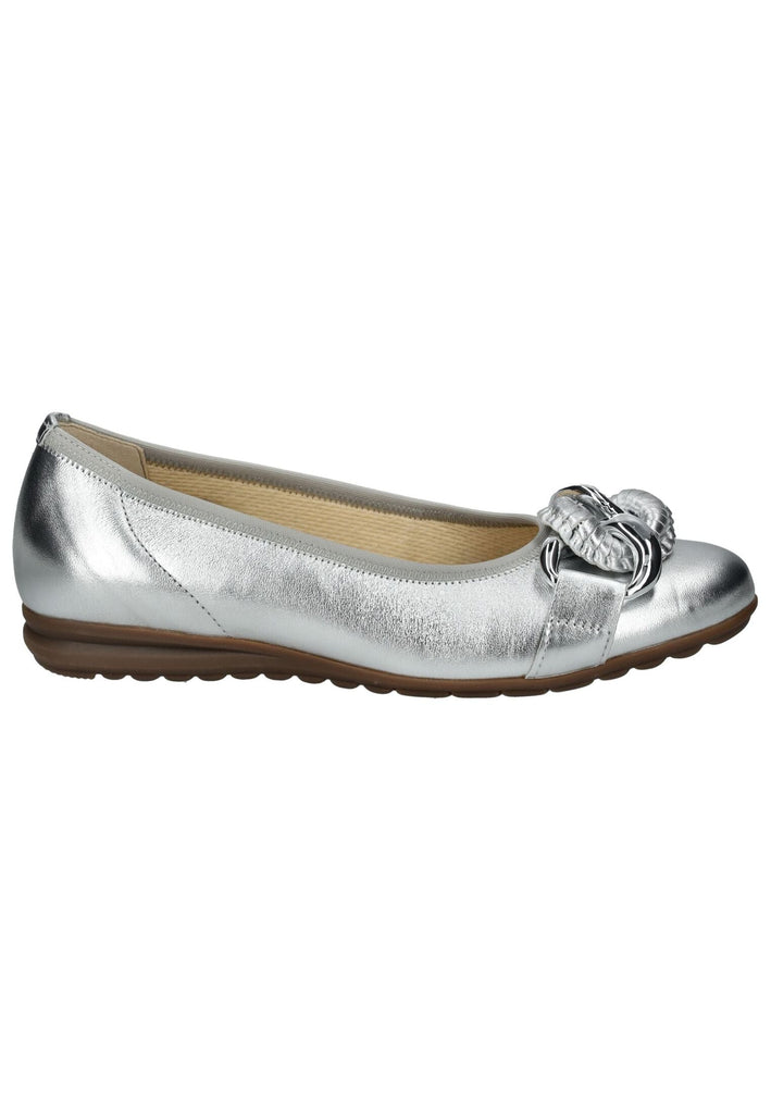 Gabor Comfort Ballerinas Leder Silber