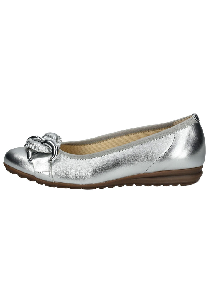 Gabor Comfort Ballerinas Leder Silber