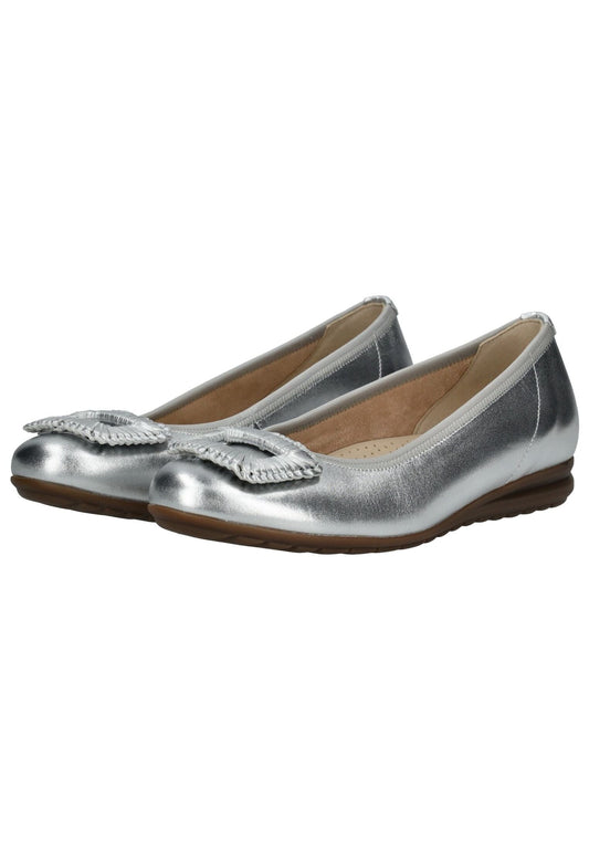 Gabor Comfort Ballerinas Leder Silber