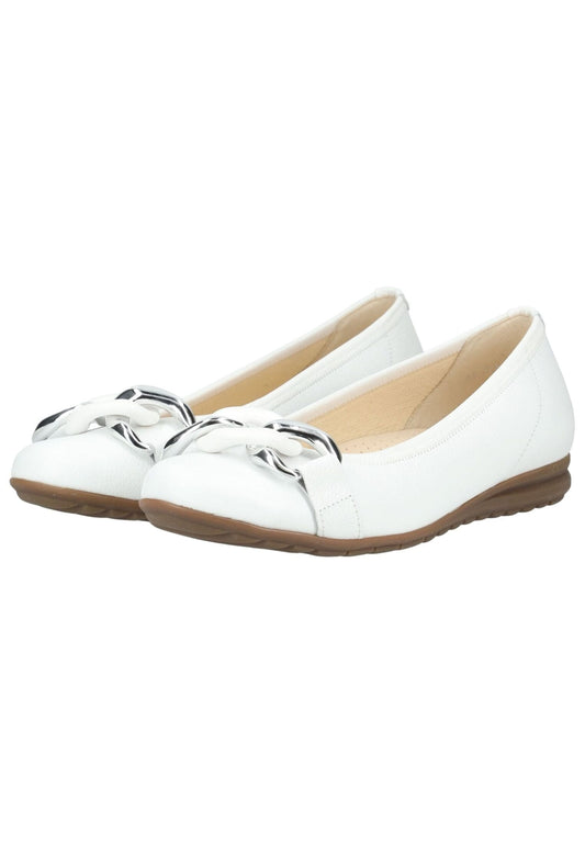 Gabor Comfort Ballerinas Leder Weiß
