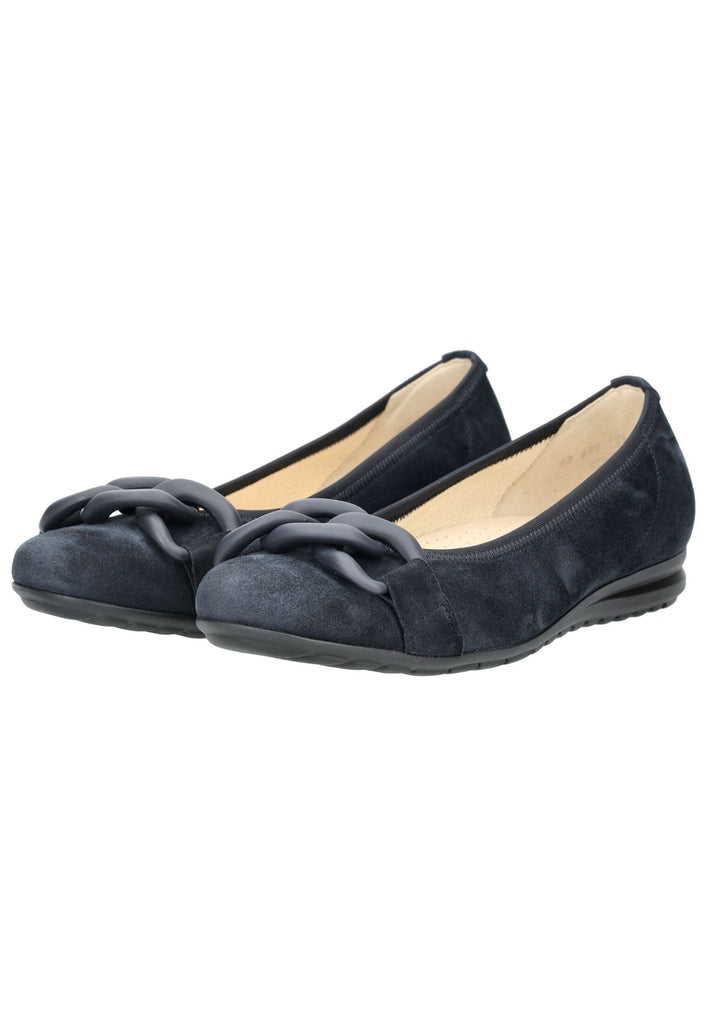 Gabor Comfort Ballerinas Veloursleder Dunkelblau
