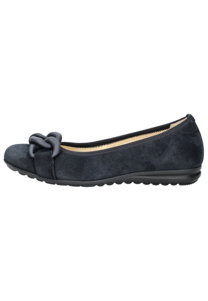 Gabor Comfort Ballerinas Veloursleder Dunkelblau