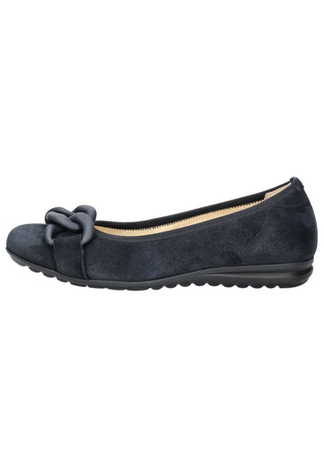 Gabor Comfort Ballerinas Veloursleder Dunkelblau