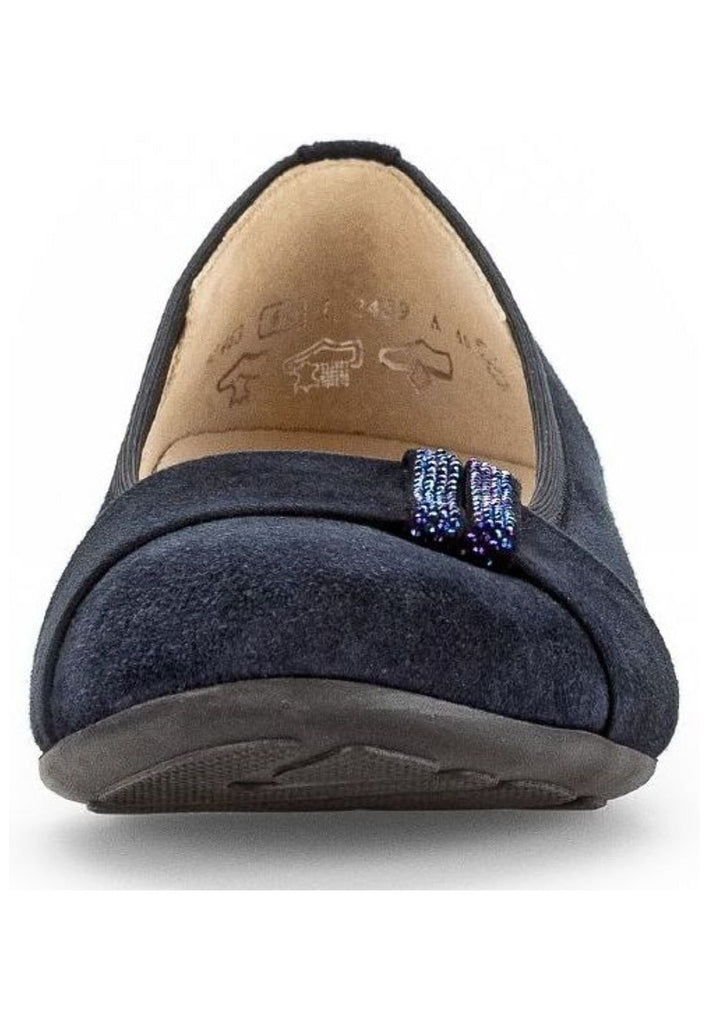 Gabor Comfort Ballerinas Veloursleder Dunkelblau