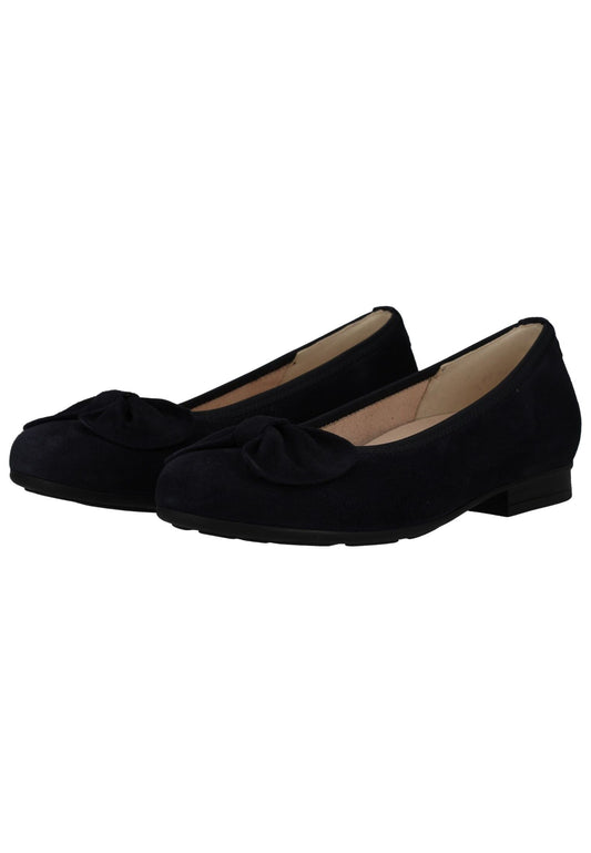 Gabor Comfort Ballerinas Veloursleder Dunkelblau