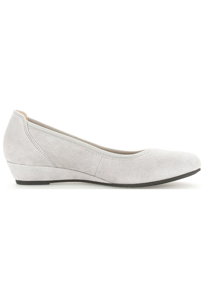 Gabor Comfort Ballerinas Veloursleder Hellgrau
