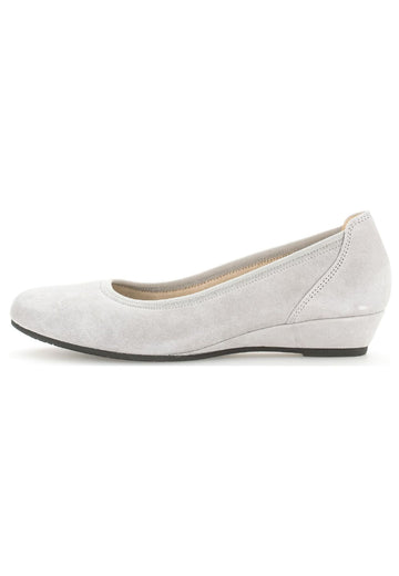Gabor Comfort Ballerinas Veloursleder Hellgrau