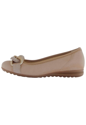 Gabor Comfort Ballerinas Veloursleder Sand