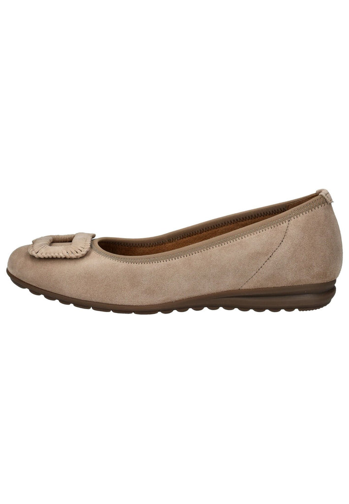 Gabor Comfort Ballerinas Veloursleder Sand