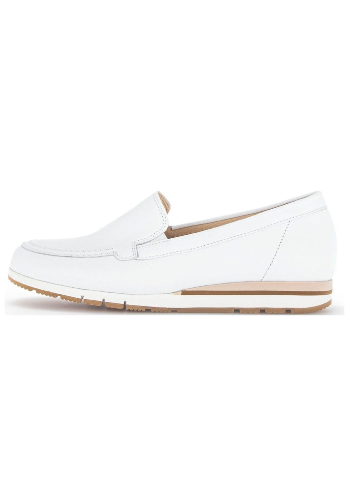 Halbschuhe Gabor Comfort Mokassin Nappaleder Weiß