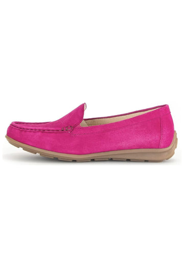 Halbschuhe Gabor Comfort Mokassin Veloursleder Pink