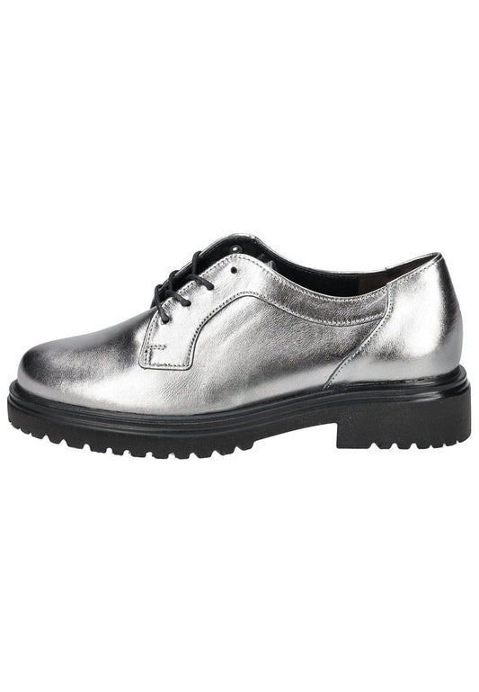 Gabor Comfort Halbschuhe Leder Silber