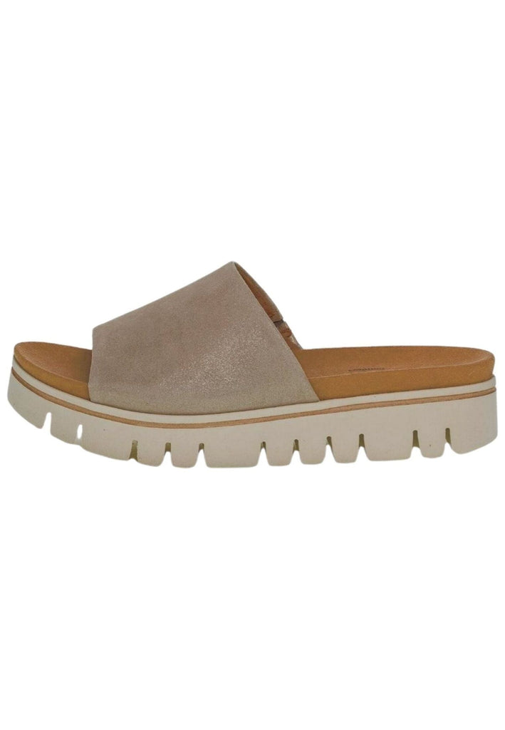 Pantoletten Gabor Comfort Pantoletten Veloursleder Beige