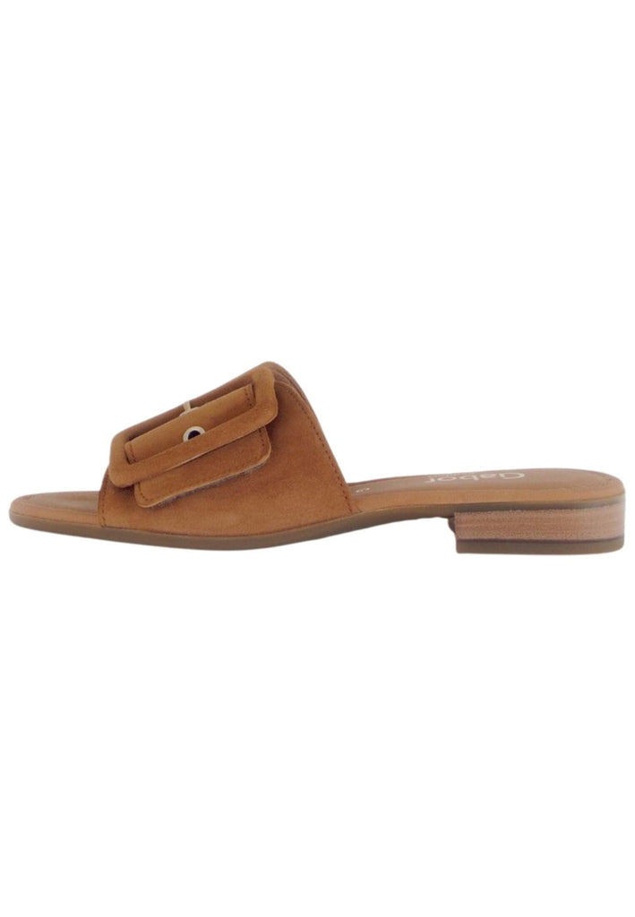 Pantoletten Gabor Comfort Pantoletten Veloursleder Braun