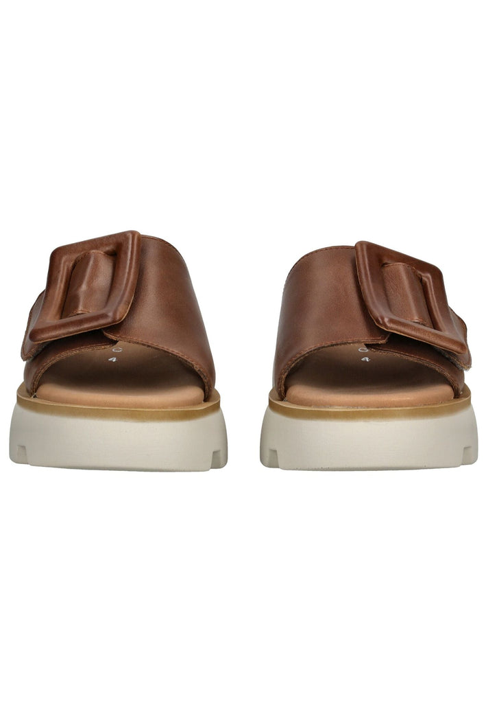 Gabor Comfort Pantoletten Glattleder Camel