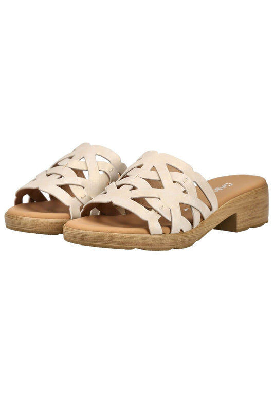 Gabor Comfort Pantoletten Glattleder Puder