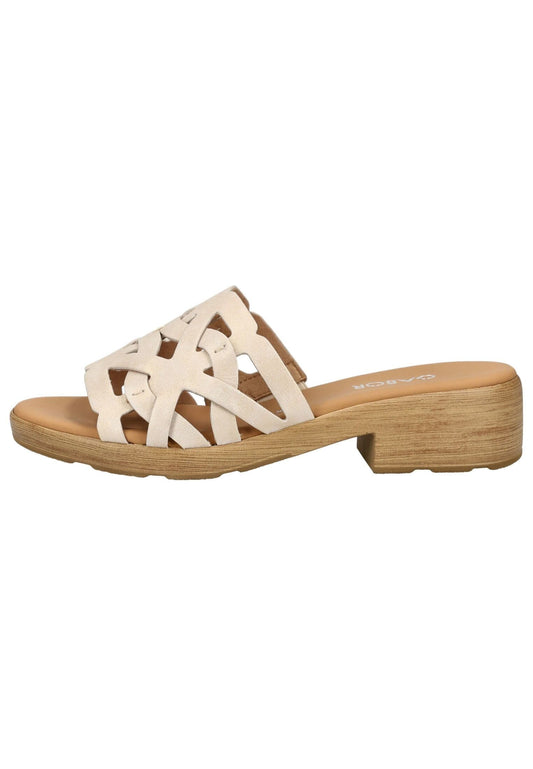 Gabor Comfort Pantoletten Glattleder Puder