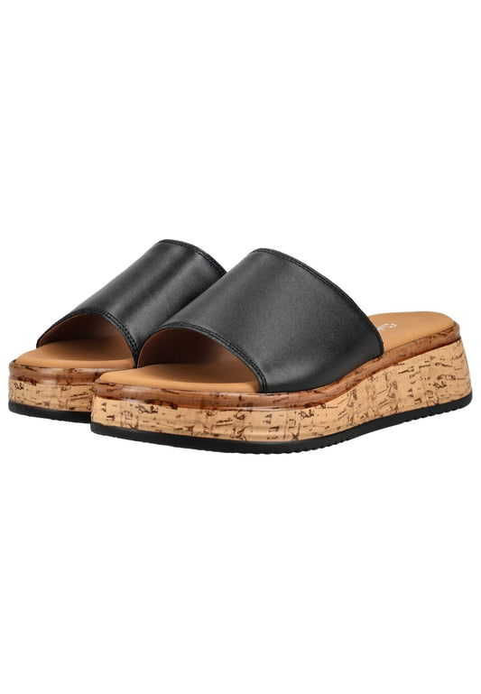 Gabor Comfort Pantoletten Glattleder Schwarz