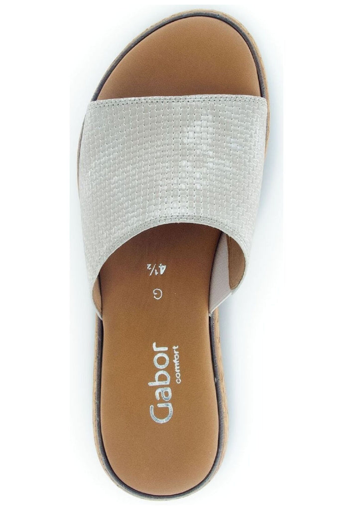 Gabor Comfort Pantoletten Leder Beige