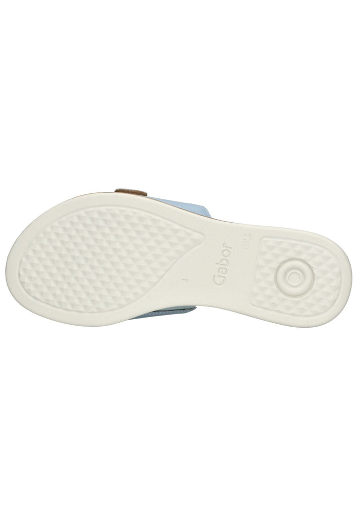 Gabor Comfort Pantoletten Leder Hellblau