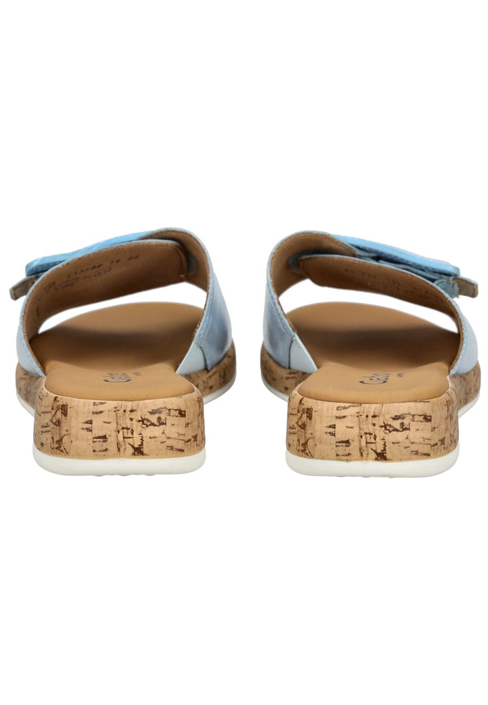Gabor Comfort Pantoletten Leder Hellblau