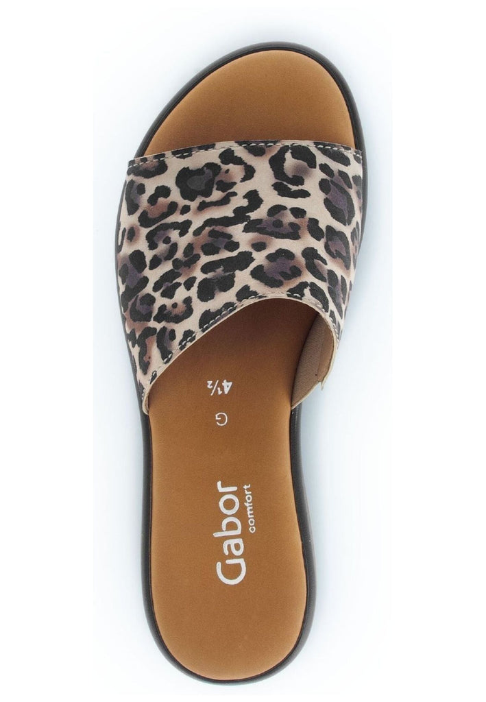 Gabor Comfort Pantoletten Leder Leopard
