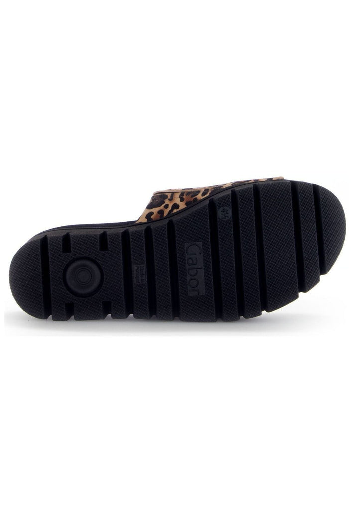 Gabor Comfort Pantoletten Leder Leopard