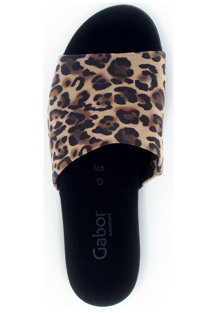 Gabor Comfort Pantoletten Leder Leopard