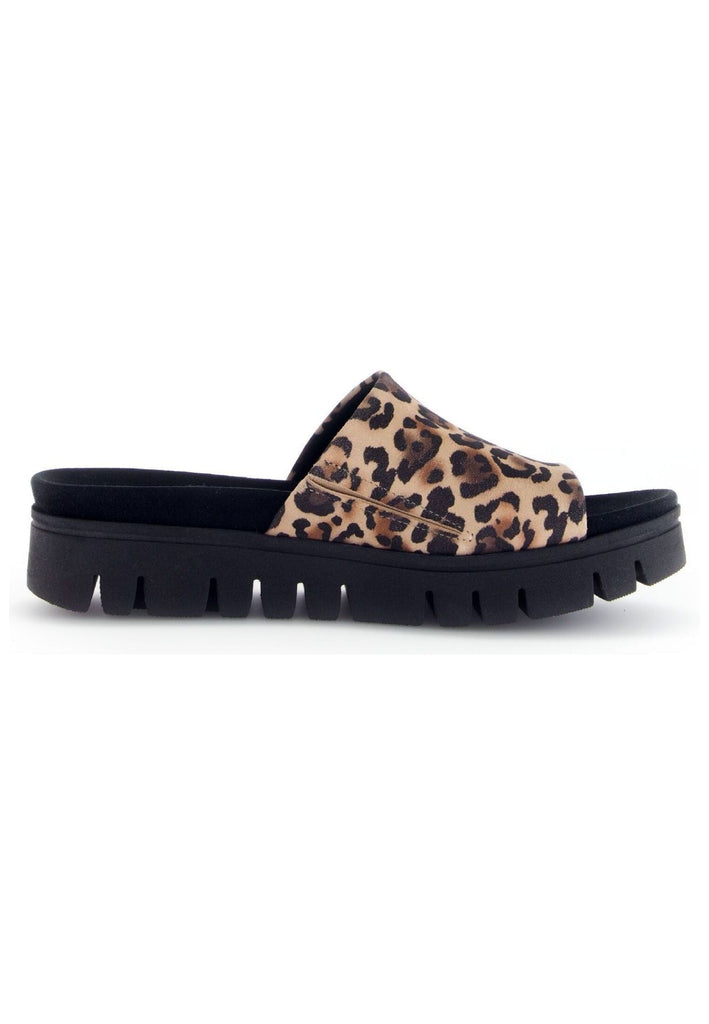Gabor Comfort Pantoletten Leder Leopard