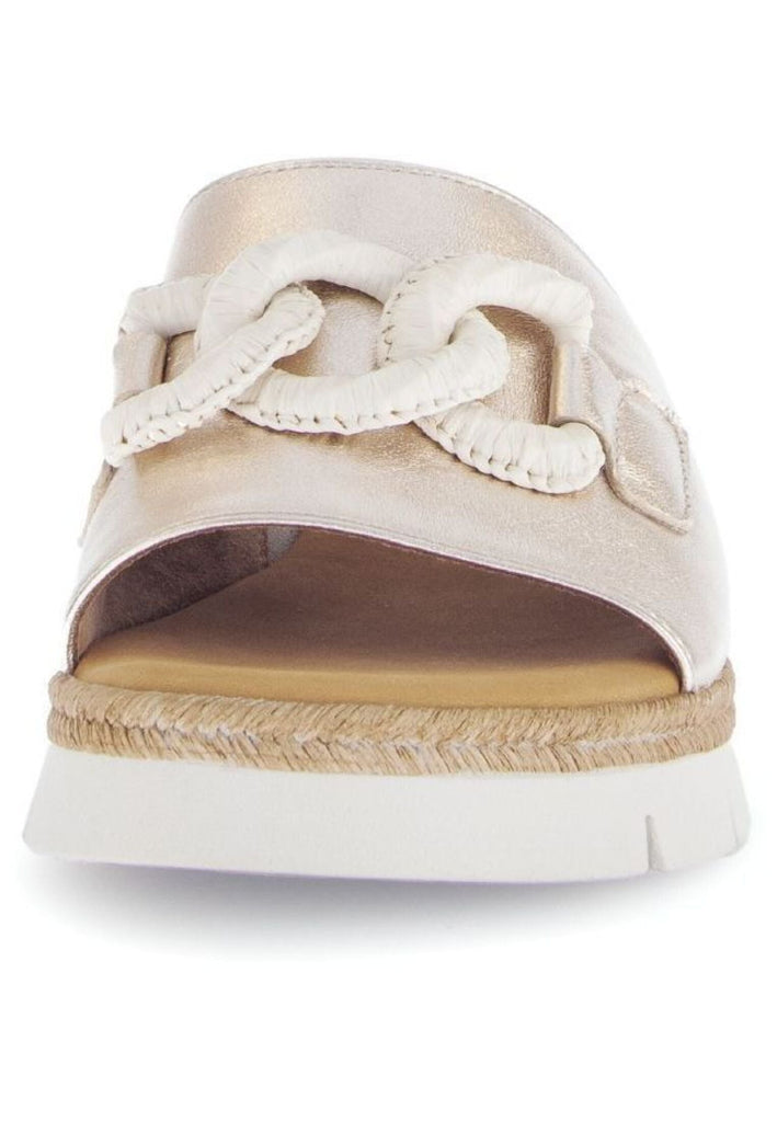 Gabor Comfort Pantoletten Leder Puder