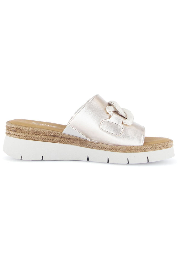 Gabor Comfort Pantoletten Leder Puder