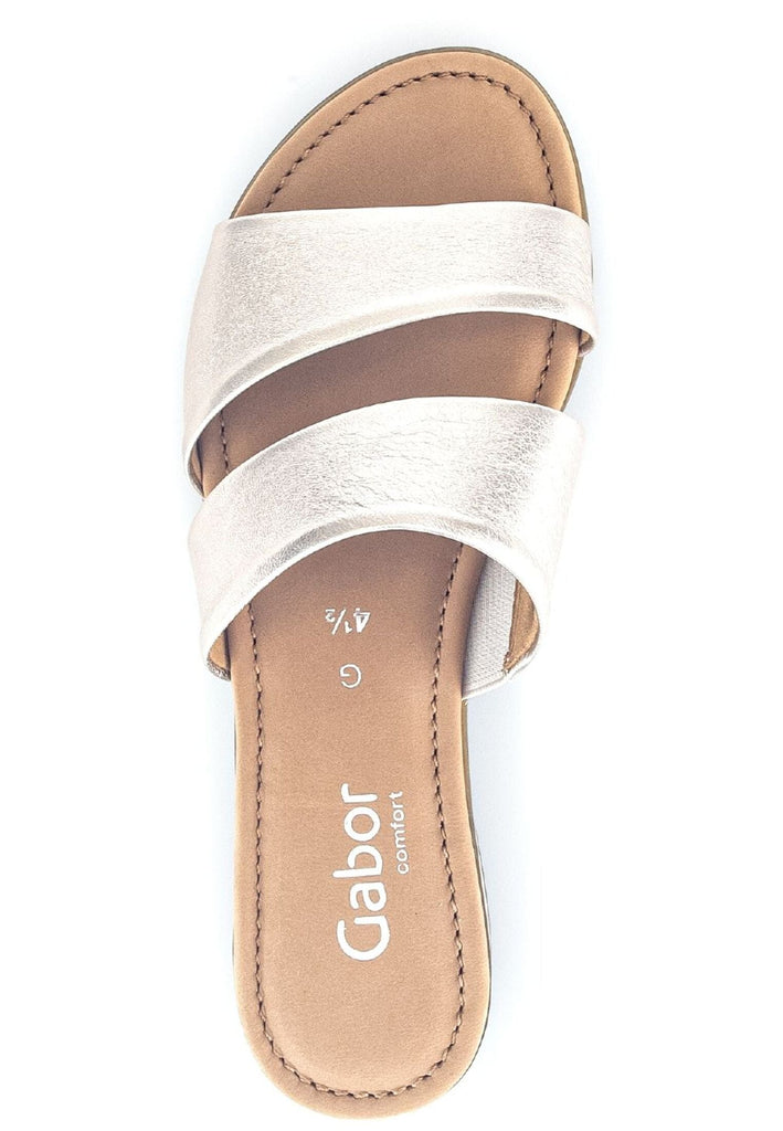 Gabor Comfort Pantoletten Leder Puder