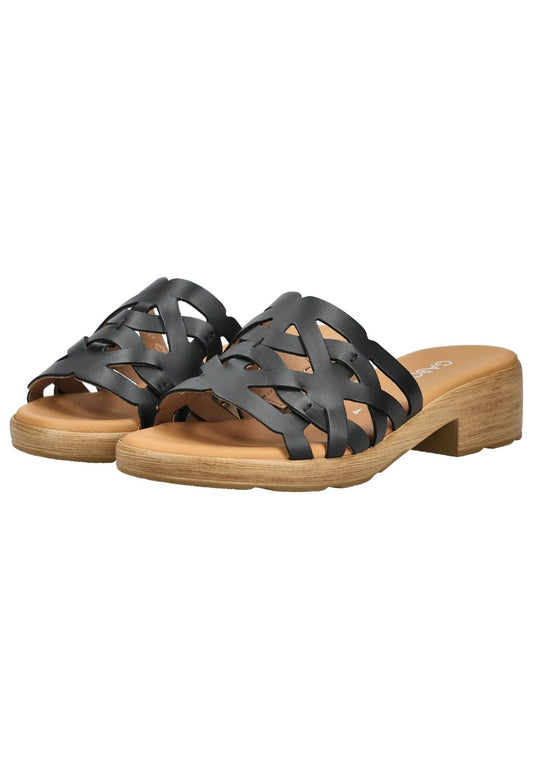 Gabor Comfort Pantoletten Leder Schwarz