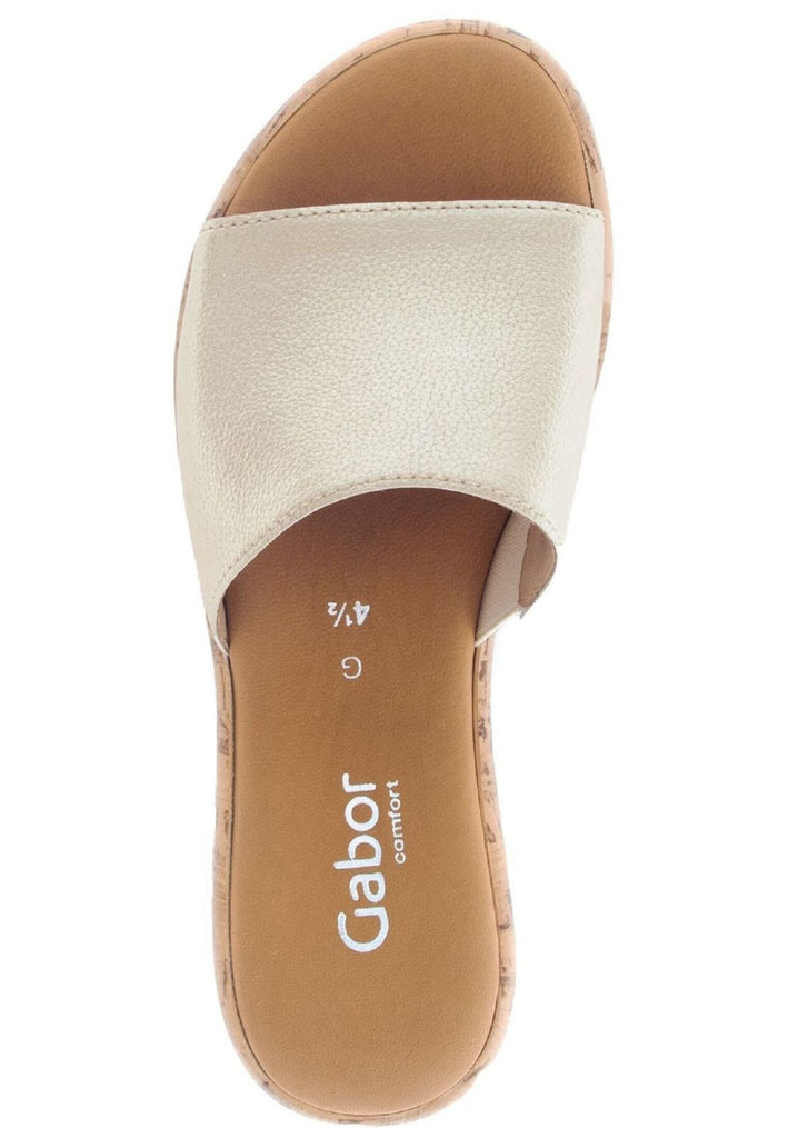 Gabor Comfort Pantoletten Leder Silber