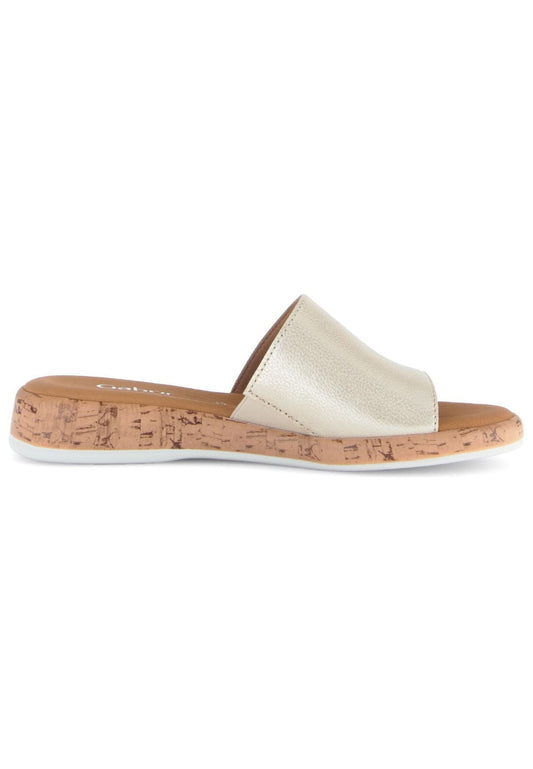 Gabor Comfort Pantoletten Leder Silber