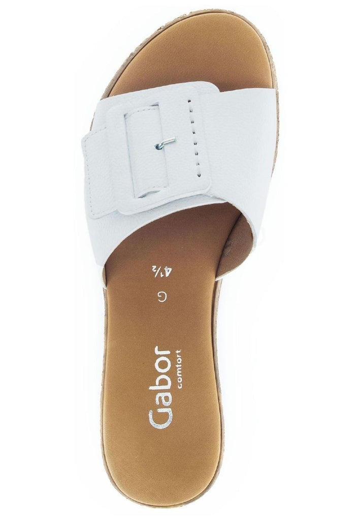 Gabor Comfort Pantoletten Leder Weiß
