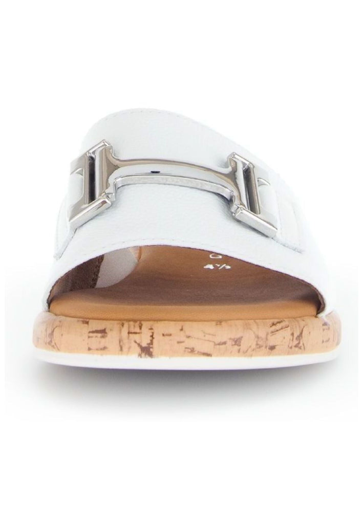 Gabor Comfort Pantoletten Leder Weiß