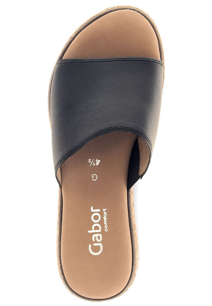 Gabor Comfort Pantoletten Nappaleder Schwarz