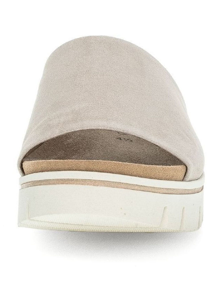Gabor Comfort Pantoletten Veloursleder Beige