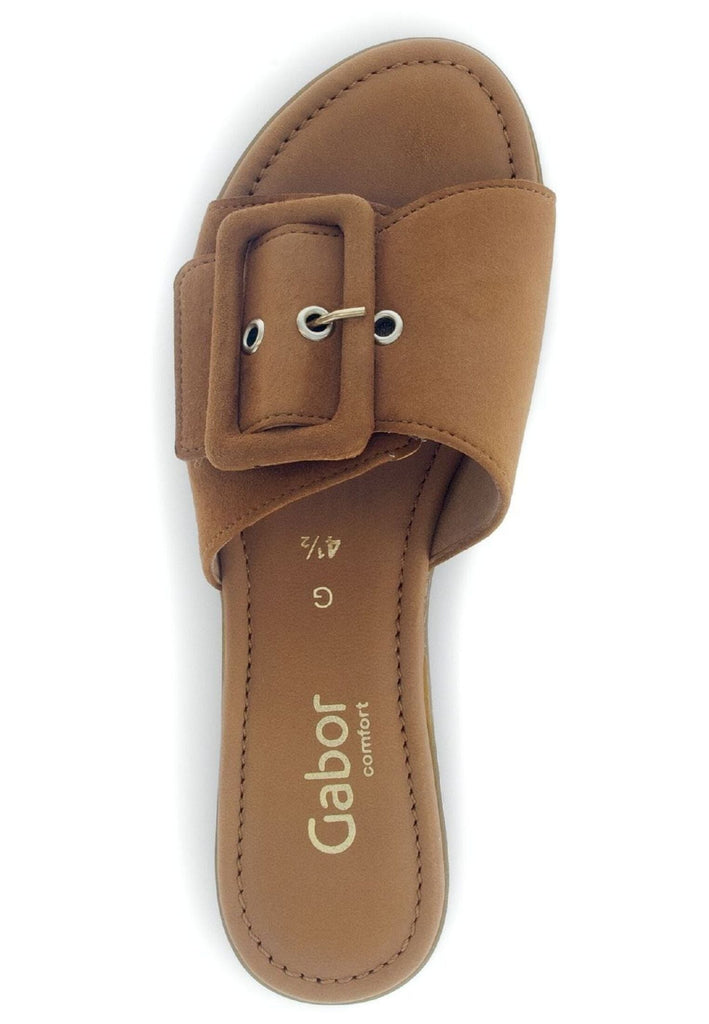 Gabor Comfort Pantoletten Veloursleder Braun