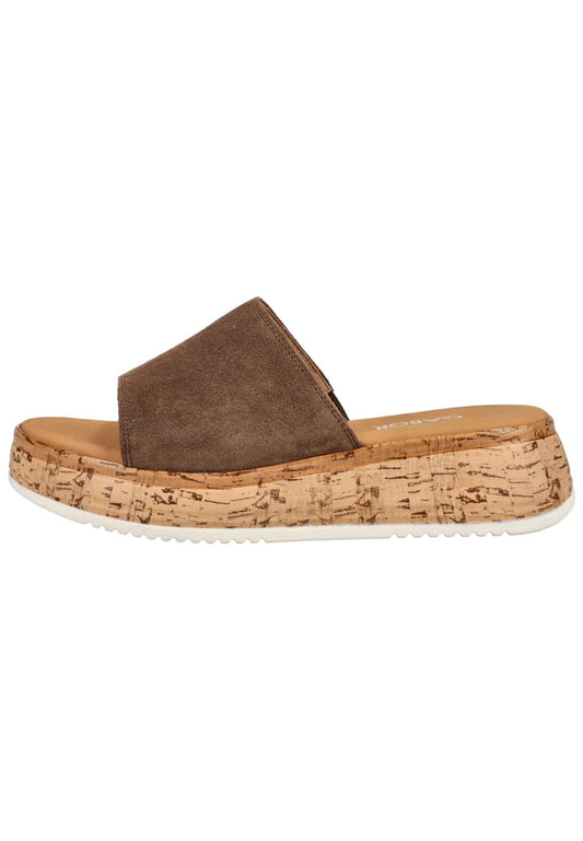 Gabor Comfort Pantoletten Veloursleder Whisky