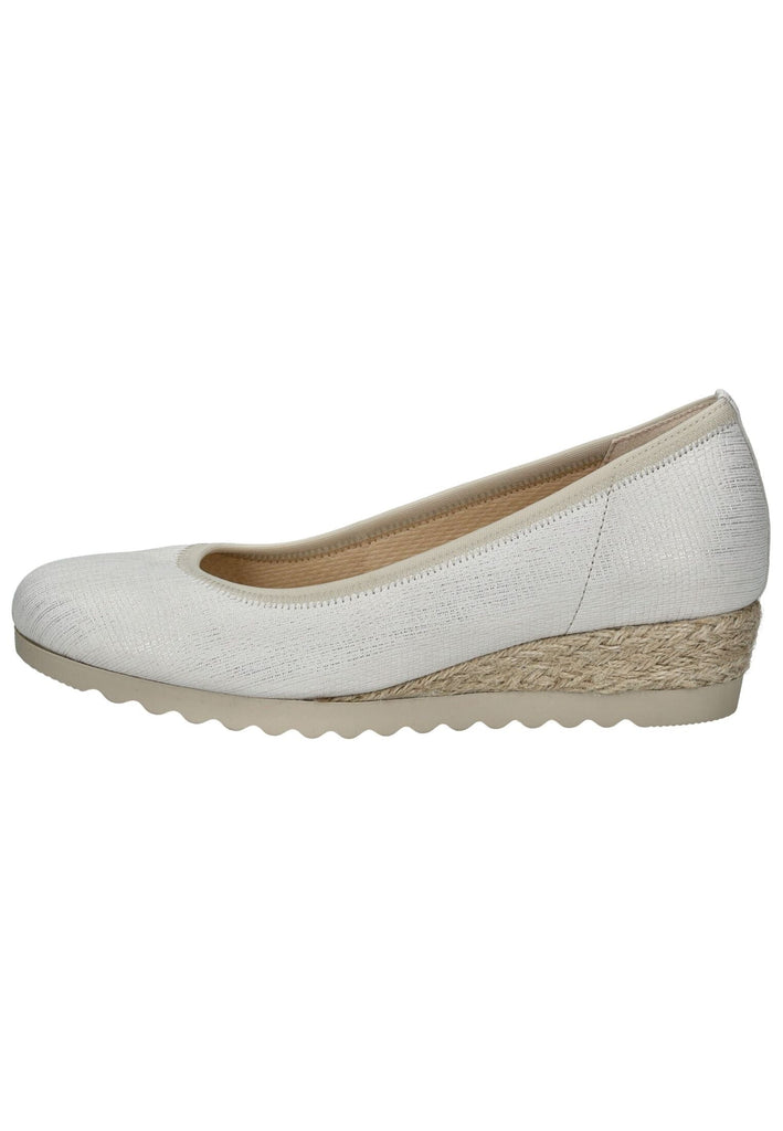 Gabor Comfort Pumps Leder Weiß Kombi