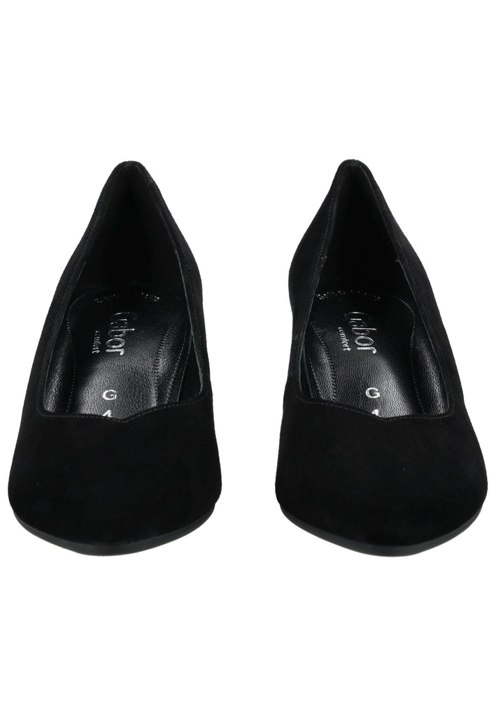 Gabor Comfort Pumps Veloursleder Schwarz
