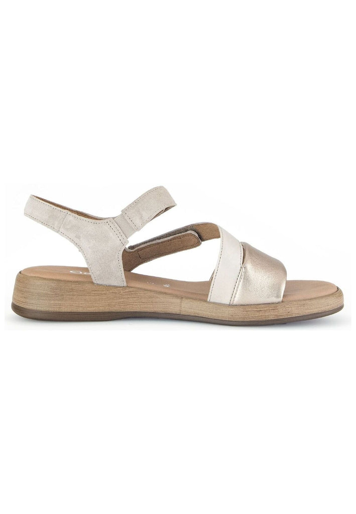 Gabor Comfort Sandalen Leder Beige/Gold