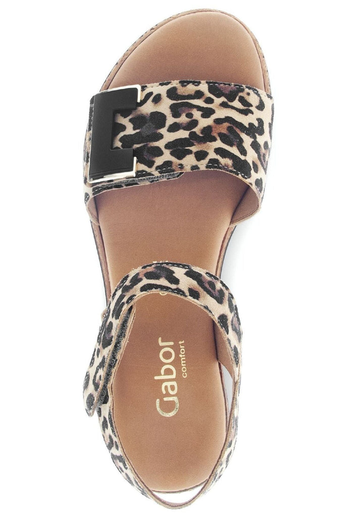 Gabor Comfort Sandalen Leder Leopard