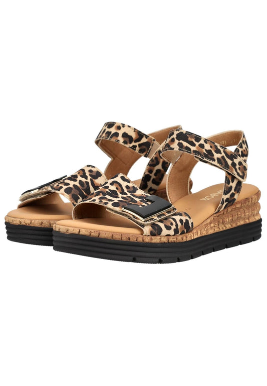 Gabor Comfort Sandalen Leder Leopard