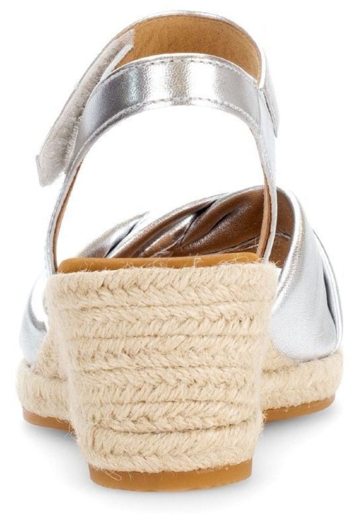 Gabor Comfort Sandalen Leder Silber