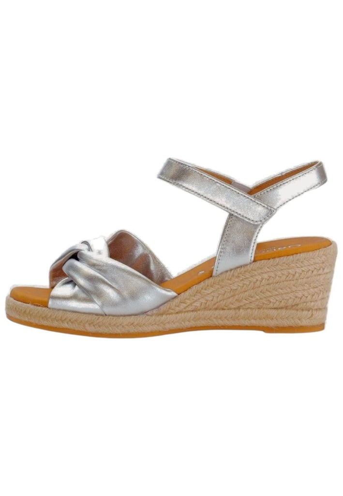 Gabor Comfort Sandalen Leder Silber