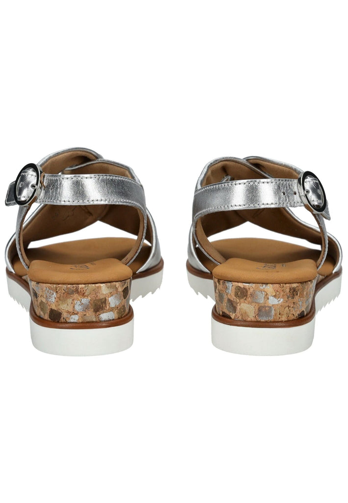 Gabor Comfort Sandalen Leder Silber